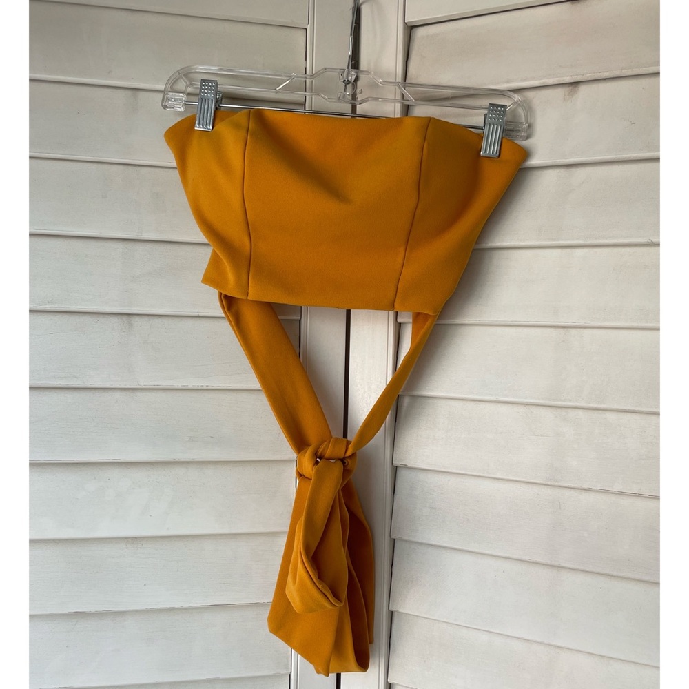 Strapless Crop top with tie